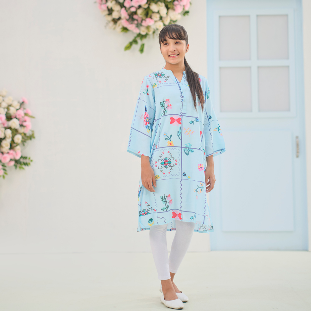 Infinity Girls Blue Print Tunic