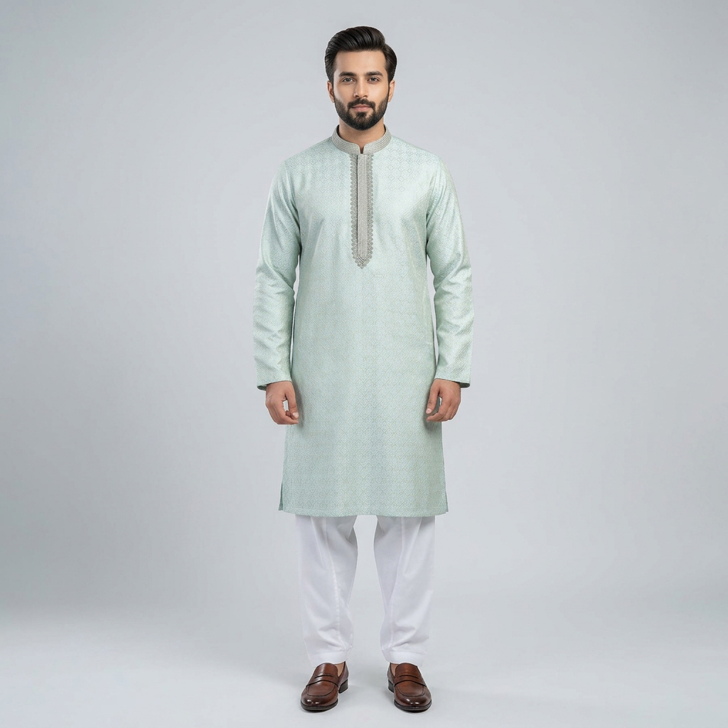 LUBNAN Men’s Pest Color Regular Fit Premium Panjabi