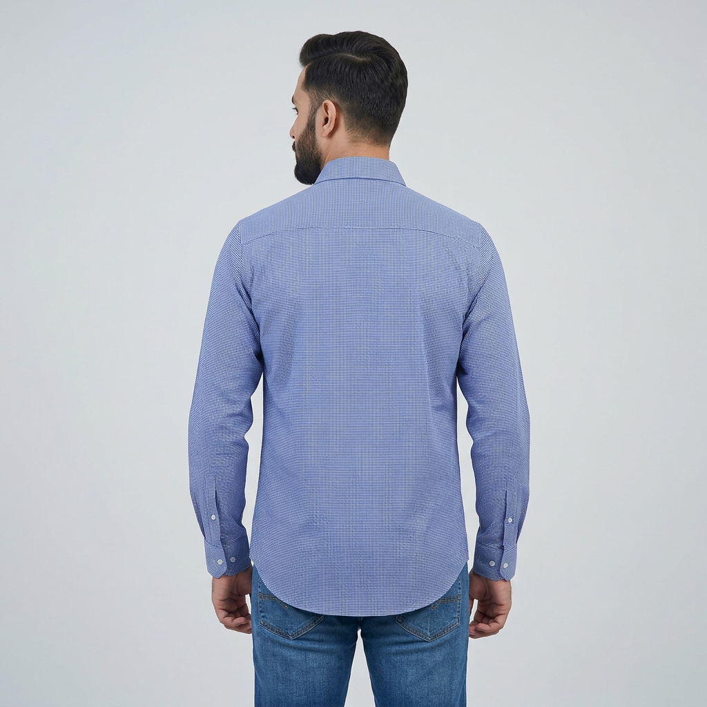 Infinity Men’s Blue Color Premium Regular Fit Shirt